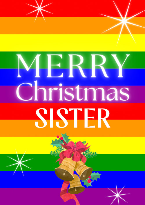 LGBTQ+ Sister Christmas Card Personalisation