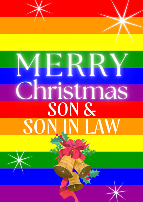 LGBTQ+ Son And Son In Law Christmas Card Personalisation