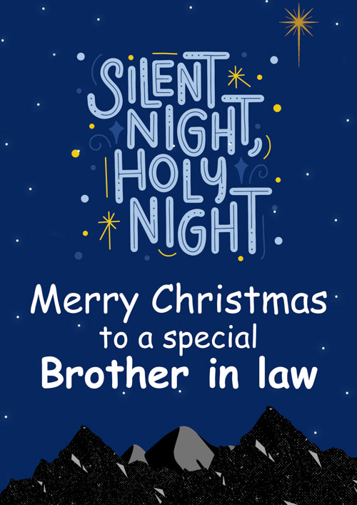 Special Brother In Law Christmas Card Personalisation