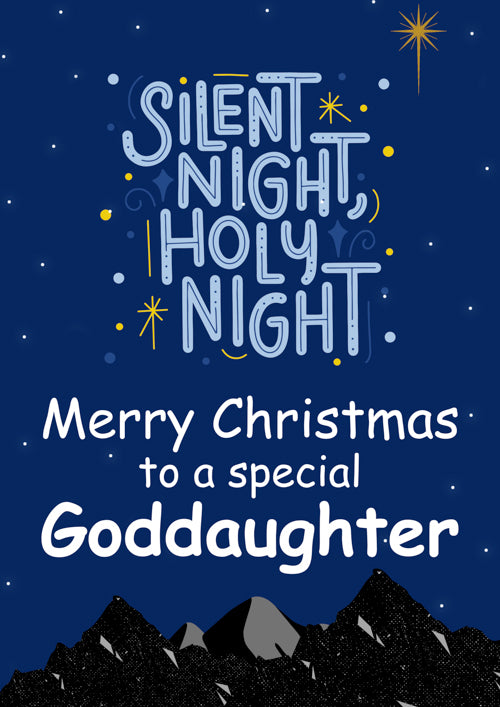 Special Goddaughter Christmas Card Personalisation