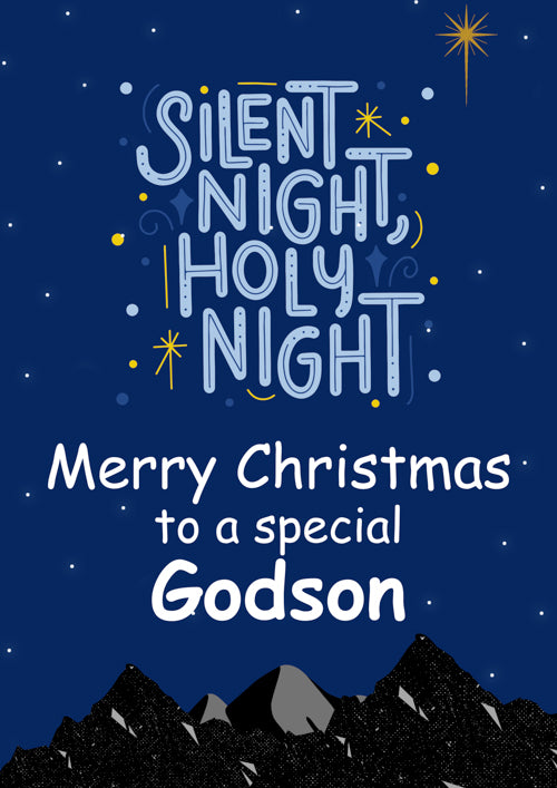 Special Godson Christmas Card Personalisation