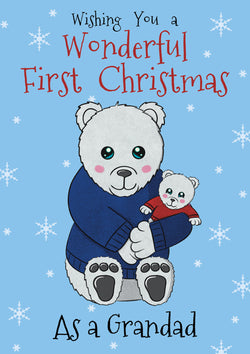 First Grandad Christmas Card Personalisation