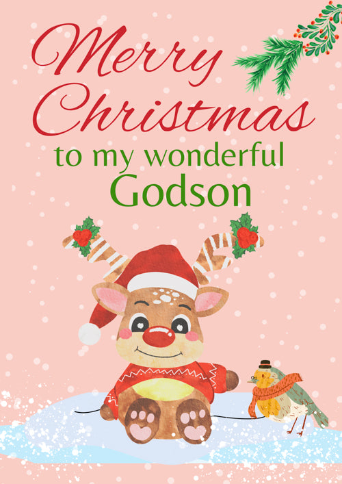 Godson Christmas Card Personalisation