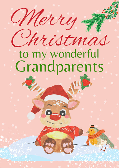 Grandparents Christmas Card Personalisation