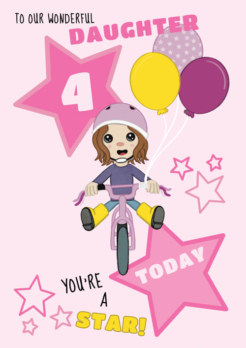 4th Daughter Birthday Card Personalisation