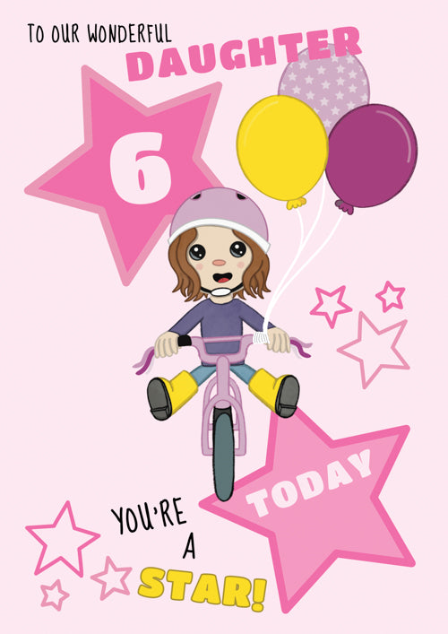 6th Daughter Birthday Card Personalisation