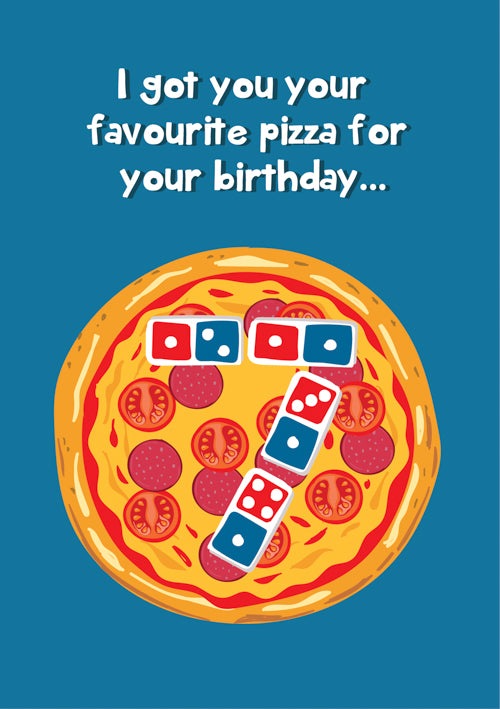 Funny 7th Birthday Card Personalisation