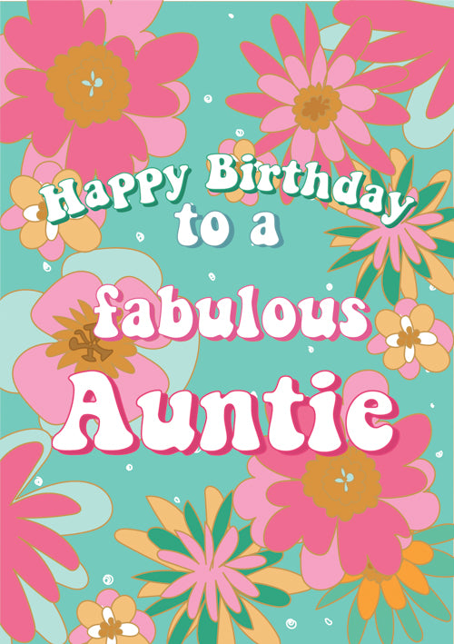 Auntie Birthday Card Personalisation