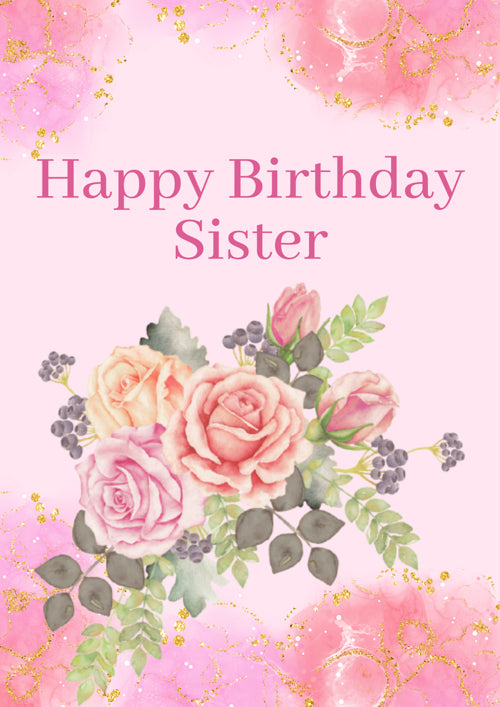 Sister Birthday Card Personalisation