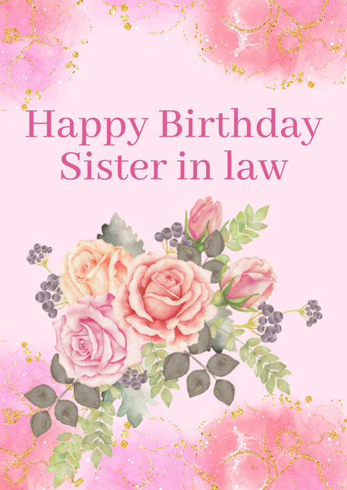 Sister In Law Birthday Card Personalisation