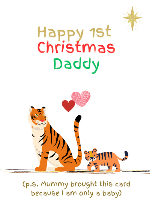 1st Daddy Christmas Card Personalisation