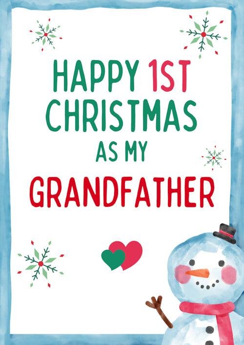 1st Grandfather Christmas Card Personalisation