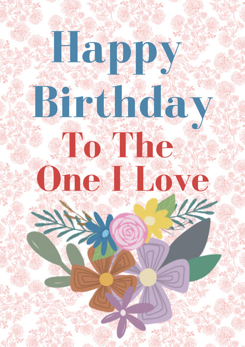 One I Love Birthday Card Personalisation