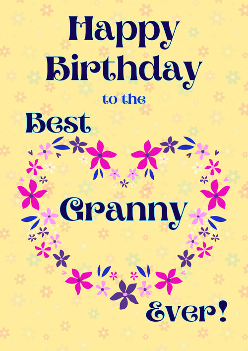 Granny Birthday Card Personalisation