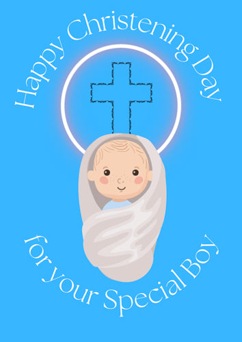 Christening Special Boy Card Personalisation