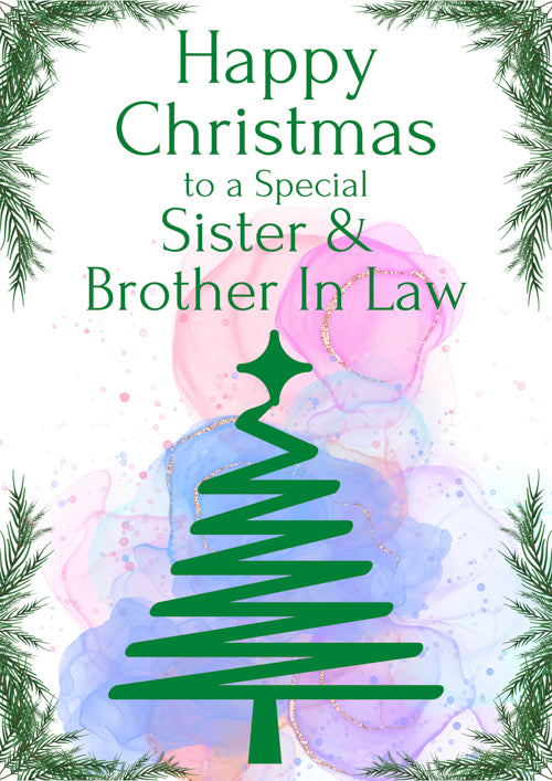 Special Sister And Brother In Law Christmas Card Personalisation