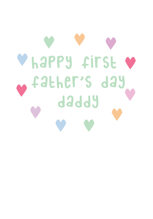 First Daddy Fathers Day Card Personalisation