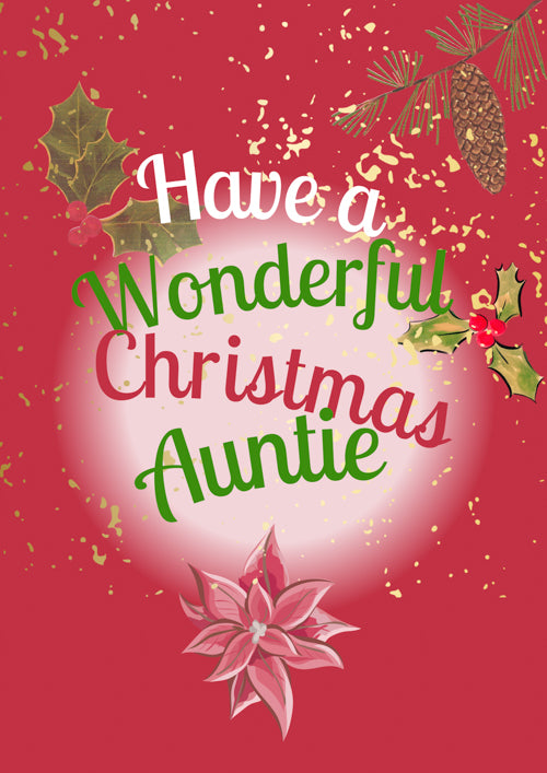 Auntie Christmas Card Personalisation