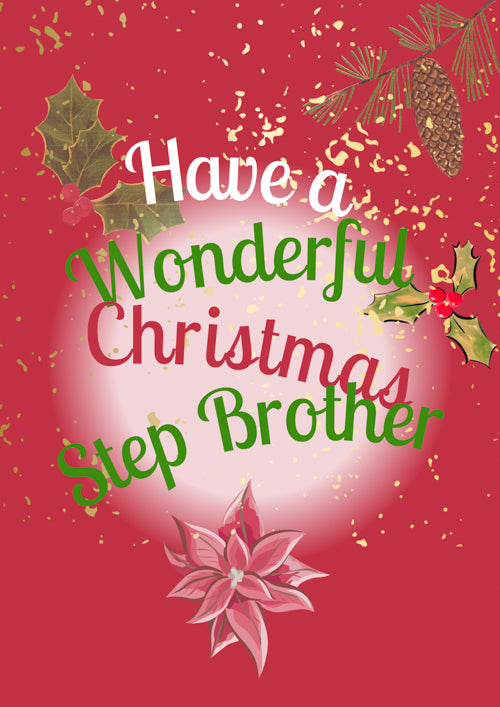 Step Brother Christmas Card Personalisation
