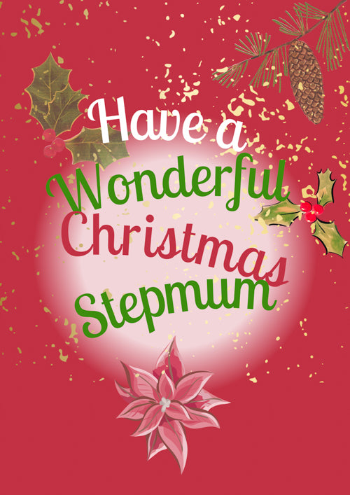 Step Mum Christmas Card Personalisation