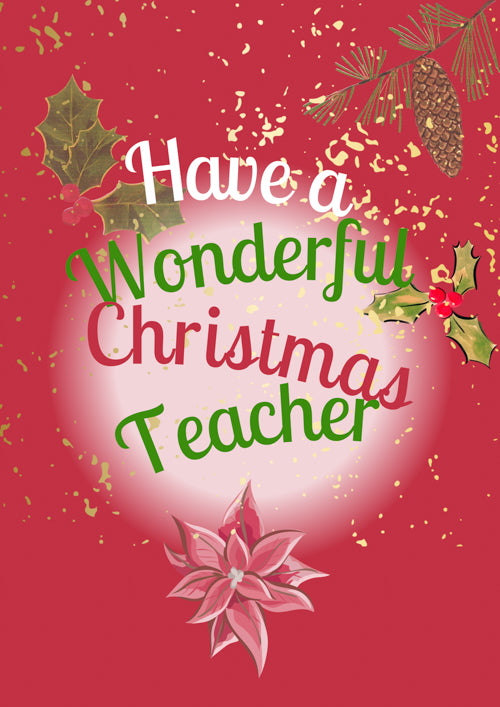 Teacher Christmas Card Personalisation