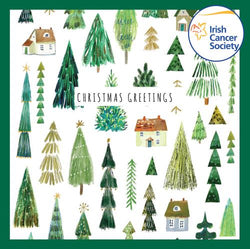 Charity Christmas Card (In Irish & English) - Box of 12 / Irish Cancer Society ICS - Snow Hill Town