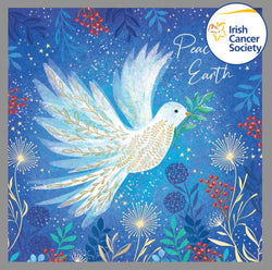 Charity Christmas Card (In Irish & English) - Box / Irish Cancer Society ICS & Dove Peace On Earth