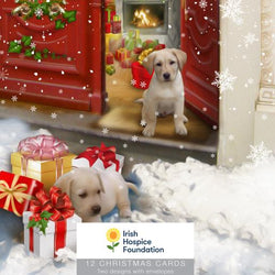 Charity Christmas Card (In Irish & English) - Box / Irish Hospice Society IHS & Puppies And Gifts