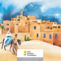 Charity Christmas Card (In Irish & English) - Box / Irish Hospice Society IHS & Nativity Desert