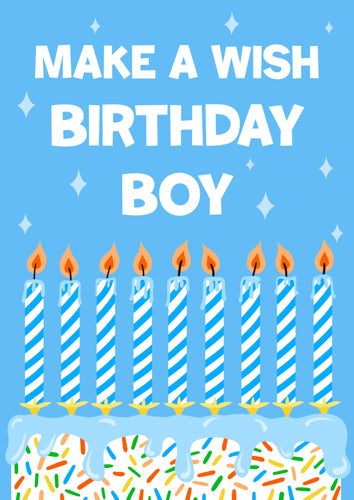 Kids Boy Birthday Card Personalisation