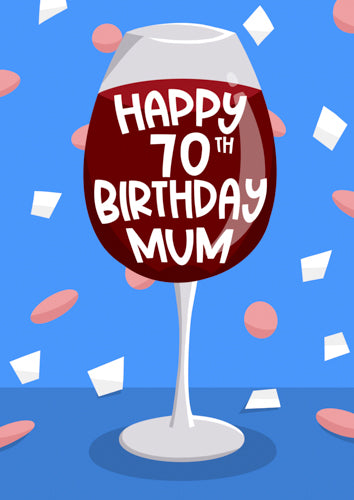 70th Mum Birthday Card Personalisation