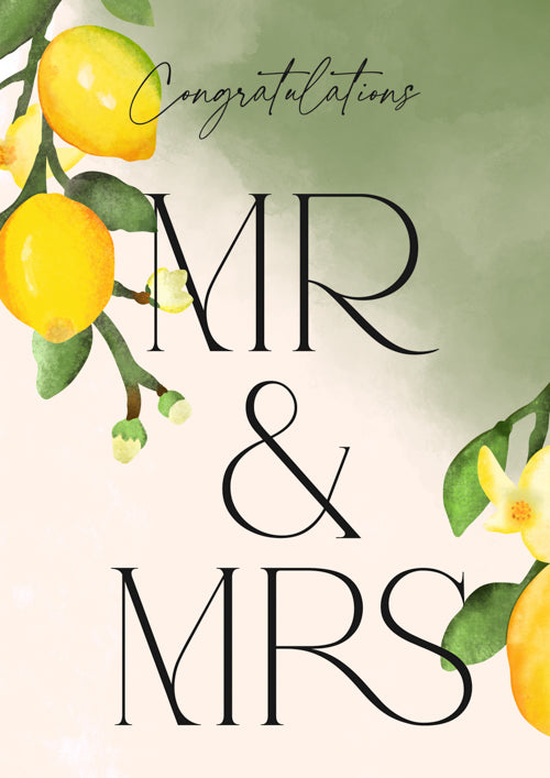 Wedding Mr And Mrs Card Personalisation