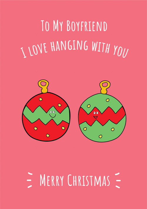 Funny Boyfriend Christmas Card Personalisation