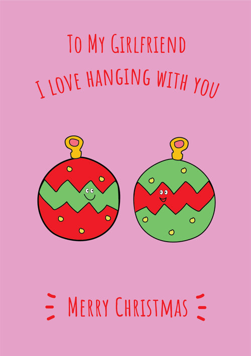 Funny Girlfriend Christmas Card Personalisation