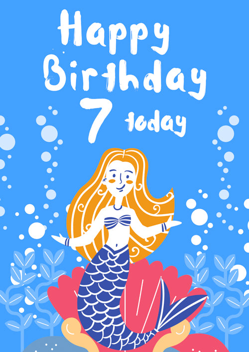 7th Birthday Card Personalisation