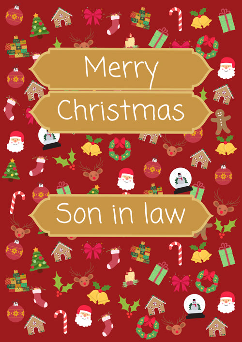 Son In Law Christmas Card Personalisation
