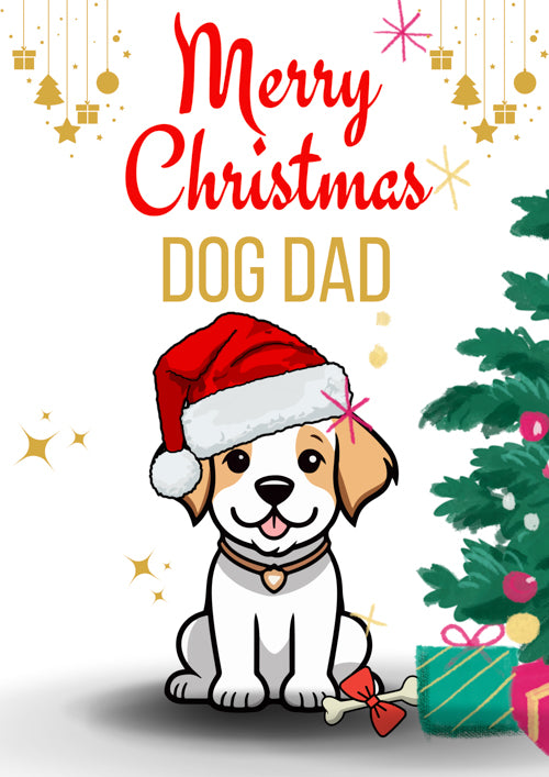 Pet Dog Dad Christmas Card Personalisation