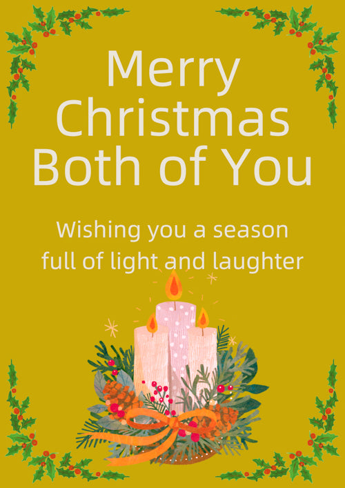 Both Of You Christmas Card Personalisation