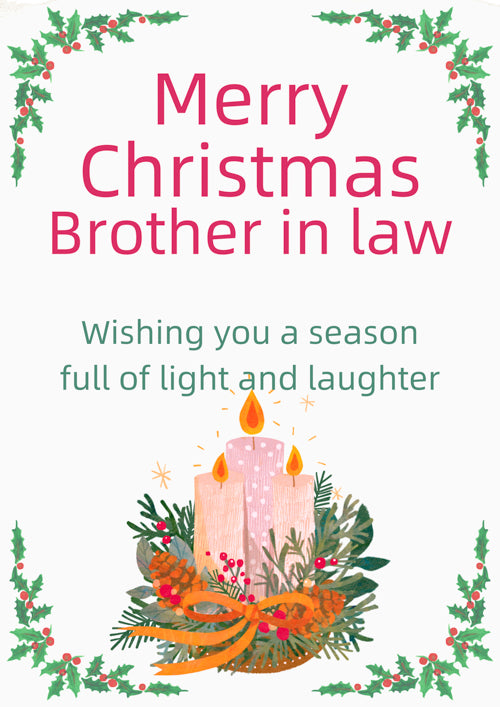 Brother In Law Christmas Card Personalisation