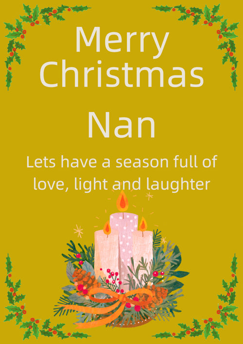 Nan Christmas Card Personalisation