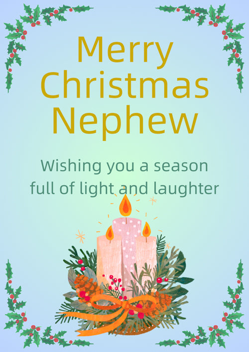 Nephew Christmas Card Personalisation