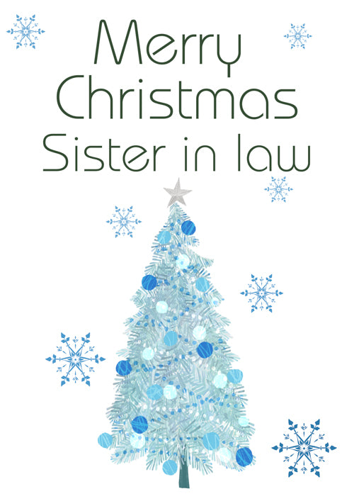 Sister In Law Christmas Card Personalisation