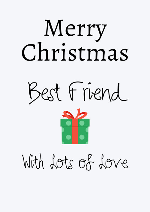 Best Friend Christmas Card Personalisation