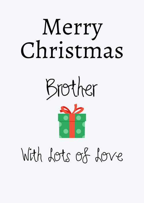 Brother Christmas Card Personalisation