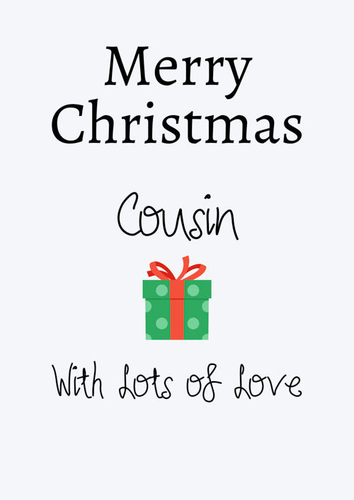 Cousin Christmas Card Personalisation