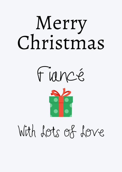 Fiance Christmas Card Personalisation