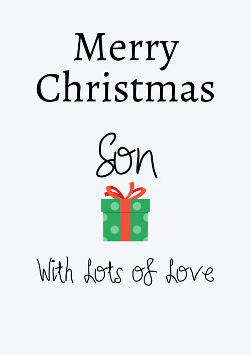 Son Christmas Card Personalisation