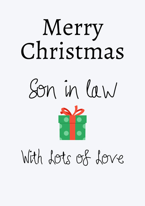 Son In Law Christmas Card Personalisation