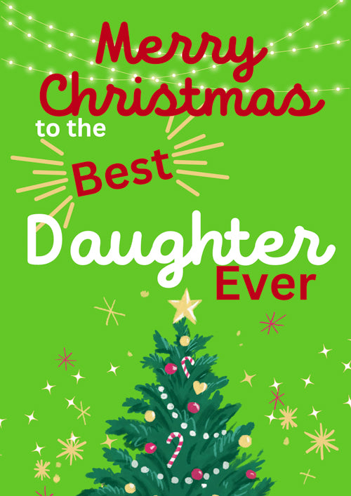 Daughter Christmas Card Personalisation