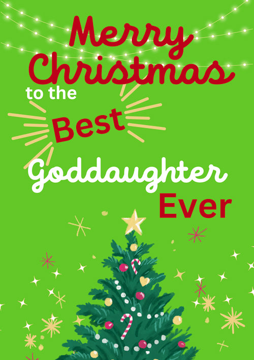 Goddaughter Christmas Card Personalisation